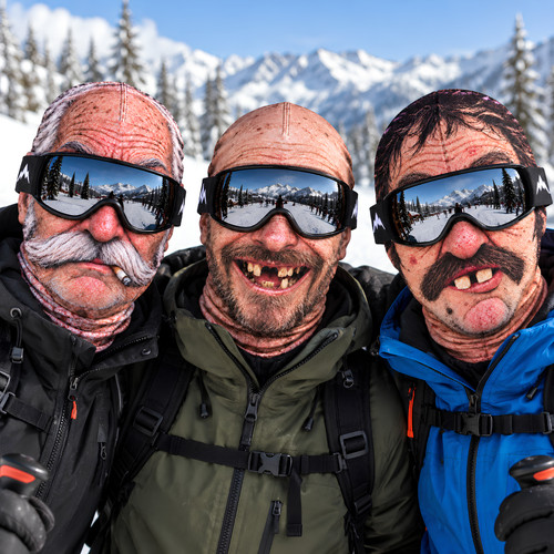Funny grumpy old man ski - grumpy,