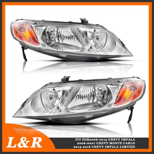Chrome headlight assembly pair - chrome,