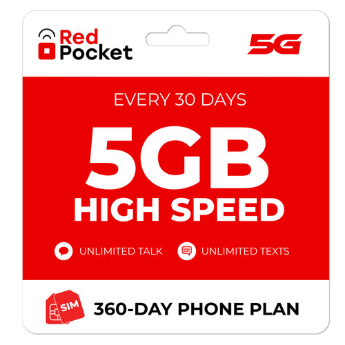 Mo redpocket prepaid - $12.50/mo,