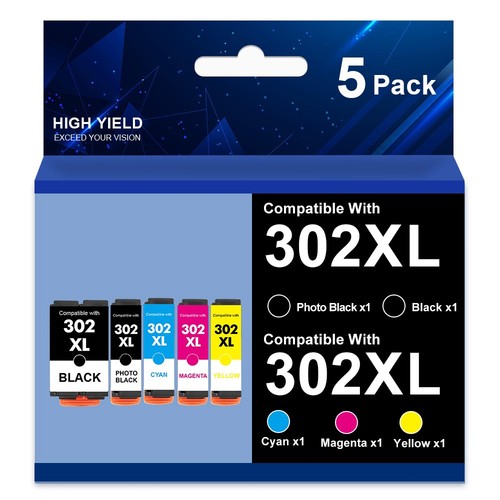 5pk 302xl black - black,