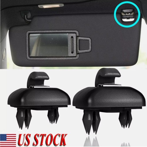 Sun visor black clip - 2x,