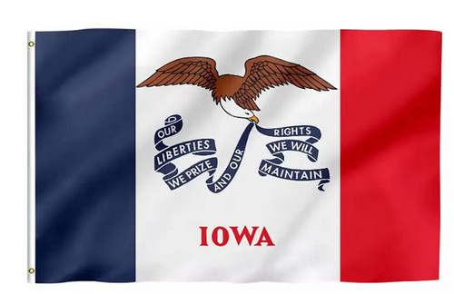 3x5 iowa flag house - iowa,