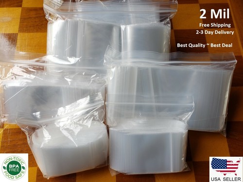 Clear zip seal - plastic, bags